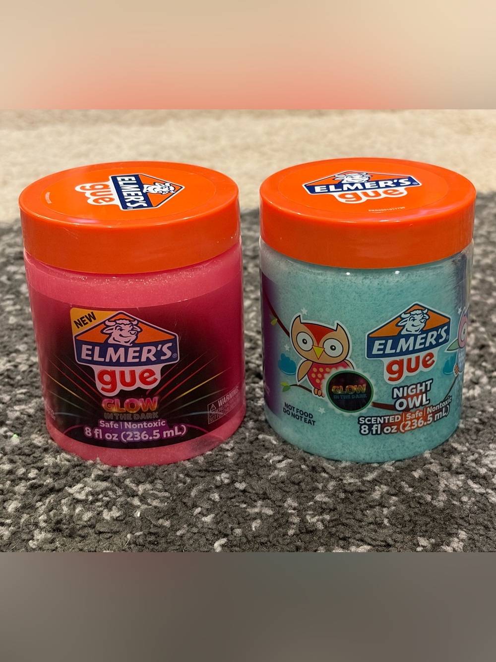 2-Elmer's® Gue Night Owl Glow in the Dark Scented Premade Slime